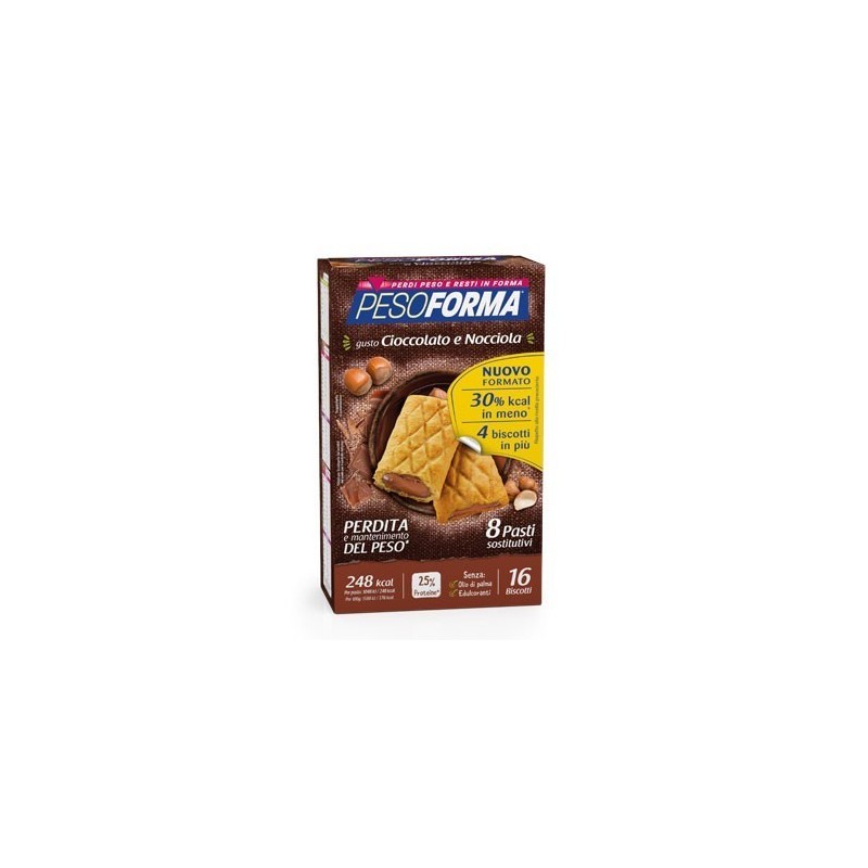 Pesoforma biscotto cioccolato nocciola 16 pezzi 33 g