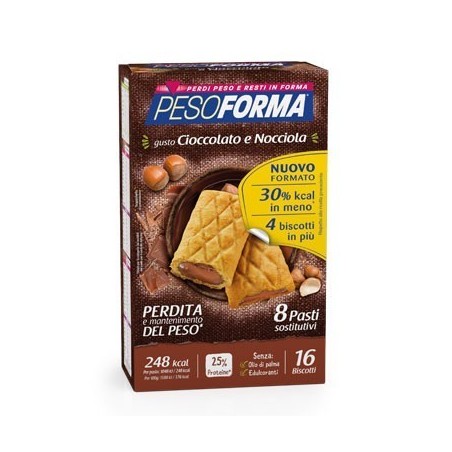 Pesoforma biscotto cioccolato nocciola 16 pezzi 33 g