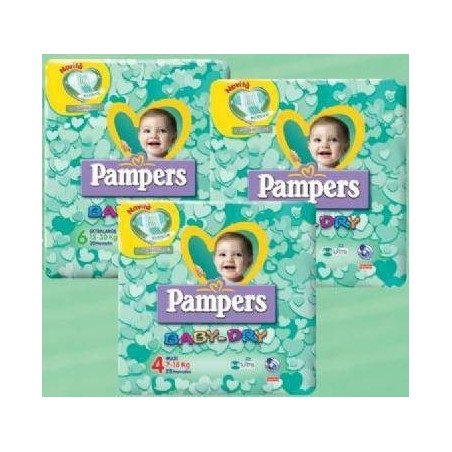 Pampers baby dry trio dwct maxi 58 pezzi