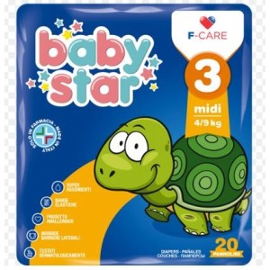 Pannolino babystar 4/9kg t3 20 pezzi
