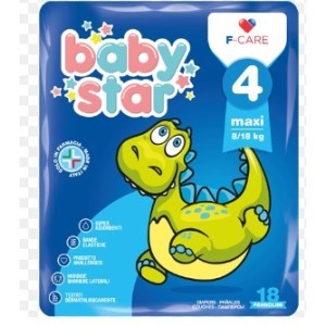 Pannolino babystar 8/18kg t4 18 pezzi