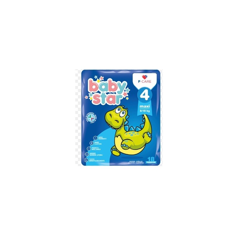 Pannolino babystar 8/18kg t4 18 pezzi