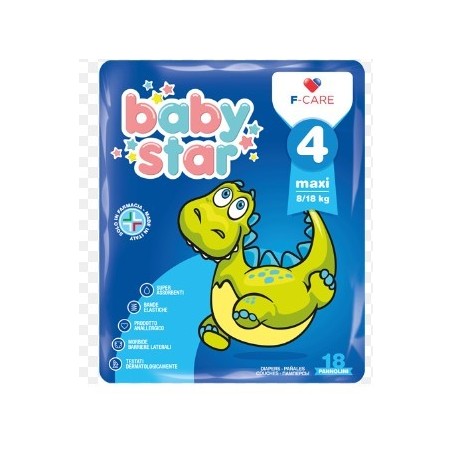 Pannolino babystar 8/18kg t4 18 pezzi