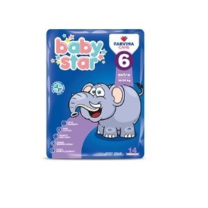 Pannolino babystar 16/30kg t6 14 pezzi