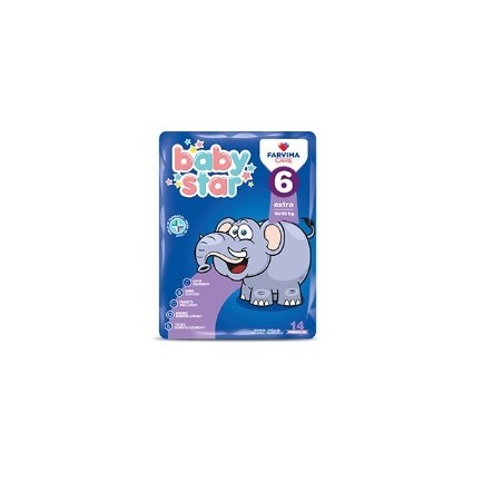 Pannolino babystar 16/30kg t6 14 pezzi Pannolino babystar 16/30kg t6 14 pezzi