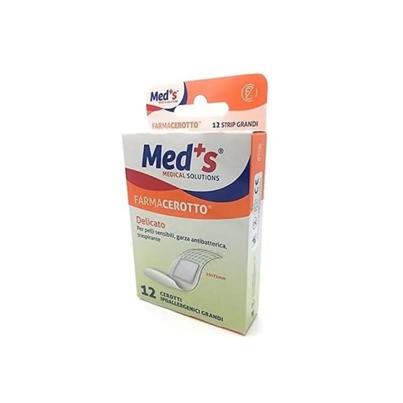 Cerotto meds strip delicato tessuto non tessuto 12 pezzi