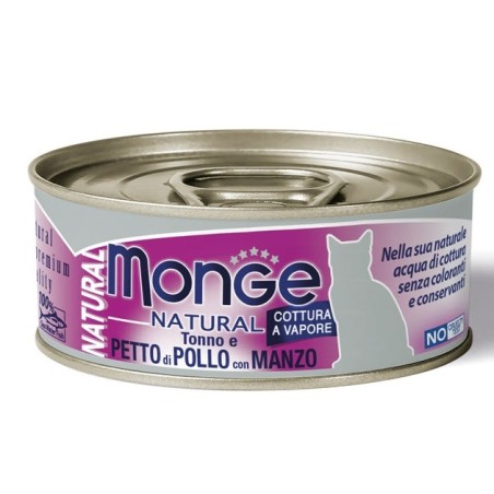 Monge natural quality gatto monge natural petto di pollo conmanzo 80 g