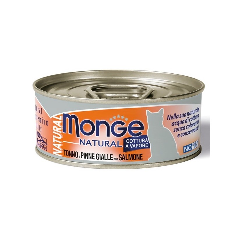 Monge natural quality gatto monge natural tonno del pacificocon salmone 80 g