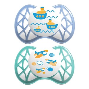 Nuvita succhietto con tettarella ortodontica 0 mesi+ blu e tiffany