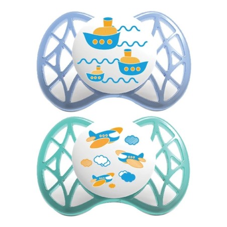 Nuvita succhietto con tettarella ortodontica 0 mesi+ blu e tiffany