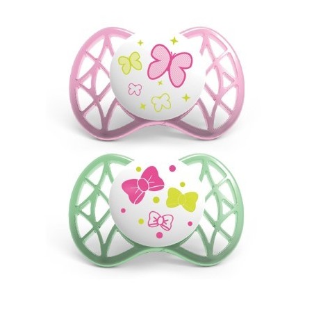 Nuvita succhietto con tettarella ortodontica 0 mesi+ rosa everde