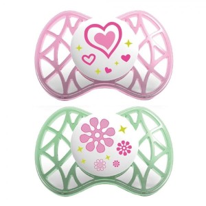 Nuvita succhietto con tettarella ortodontica 6 mesi+ rosa everde