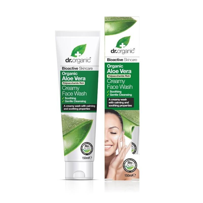Dr organic aloe vera face wash detergente viso 150 ml