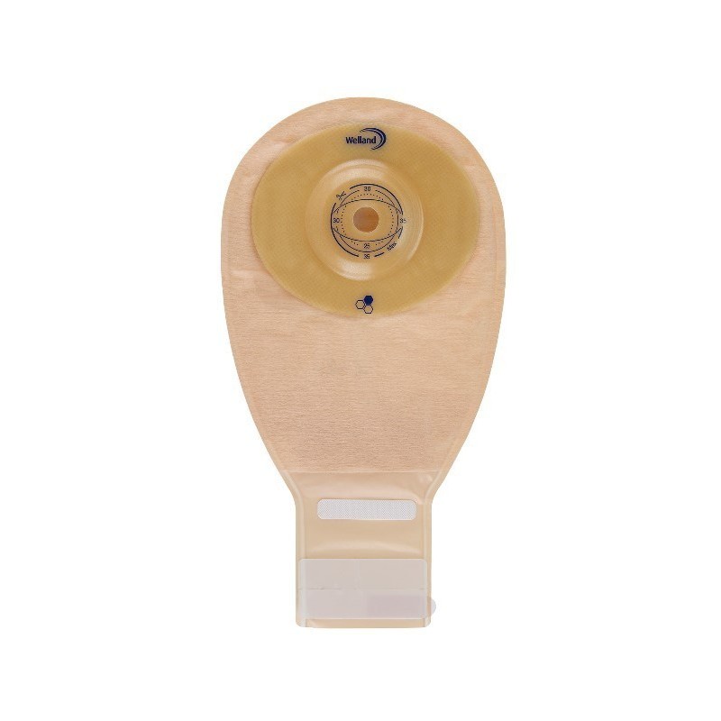 Sacca per ileostomia opaca ritagliabile welland aurum profile ileo midi diametro 13-48 mm inizio convessita' 48 mm 10 pezzi