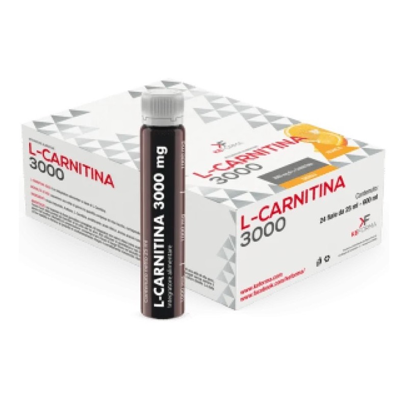 L carnitina 3000 mg 24 flaconcini 25 ml arancia