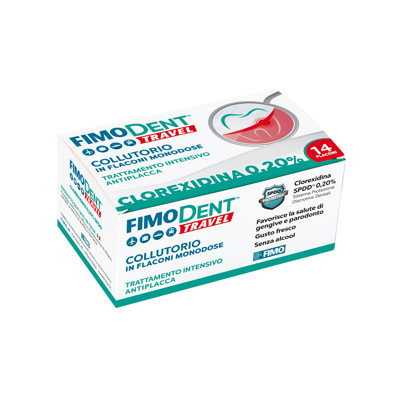 Fimodent travel collutorio clorexidina spdd 0,20% 14 flaconcini monodose 10 ml
