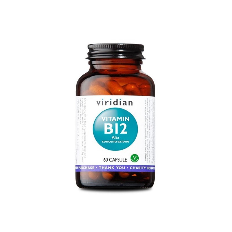 Viridian vitamin b12 high potency 60 capsule viridian vitamina b12 alta concentrazione
