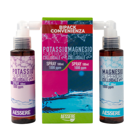 Magnesio superiore colloidale plus spray 1000 ppm 100 ml + potassio colloidale plus 1000ppm spray 100 ml