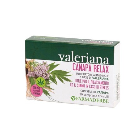Valeriana canapa relax 30 compresse divisibili
