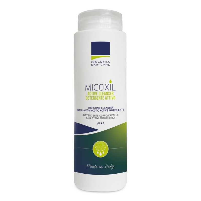 Micoxil active cleanser detergente per corpo e capelli ph 4,5 250 ml Micoxil active cleanser detergente per corpo e capelli ph 4,5 250 ml