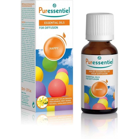 Puressentiel miscela happy ecocert miscela per diffusione happy certificata ecocert 30 ml