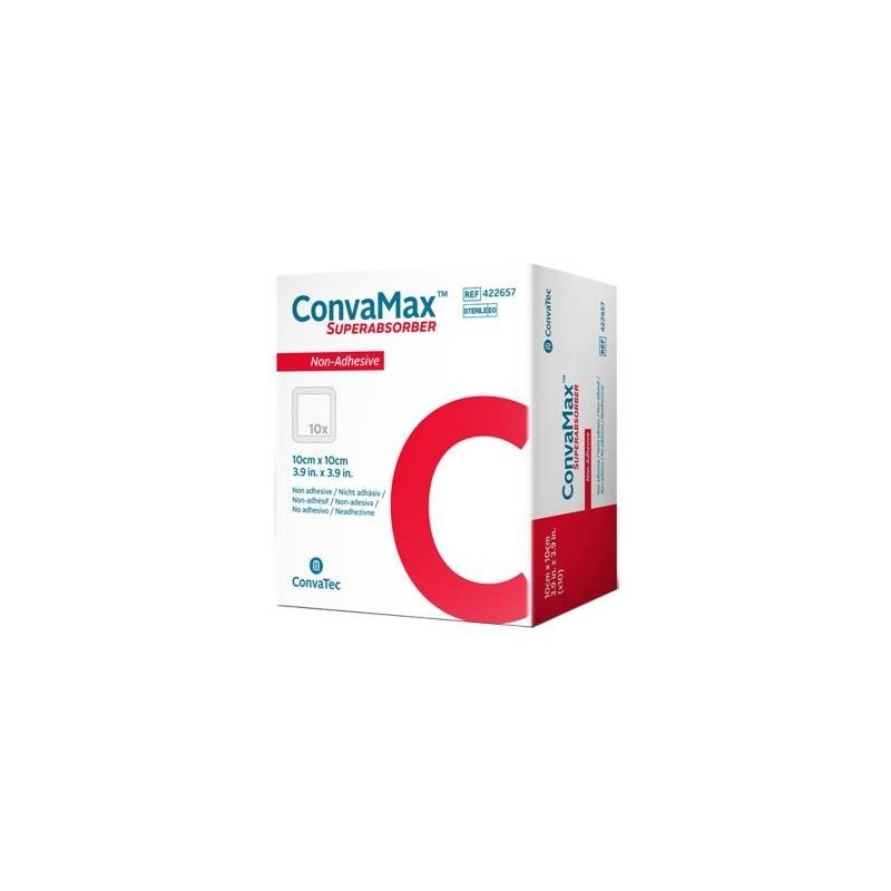 Medicazione avanzata convamax superabsorber non-adhesive 7,5x 7,5 cm 10 pezzi