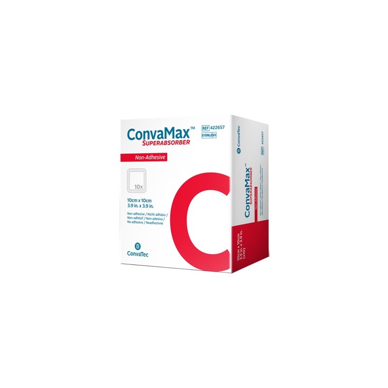 Medicazione avanzata convamax superabsorber non-adhesive 10x 10 cm 10 pezzi
