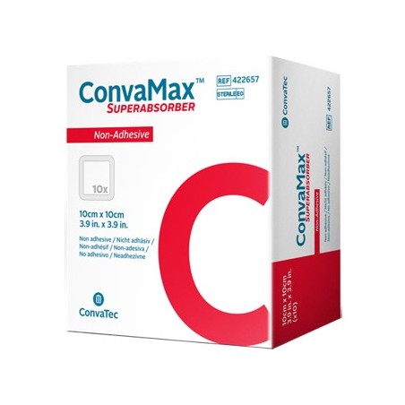 Medicazione avanzata convamax superabsorber non-adhesive 10x 10 cm 10 pezzi