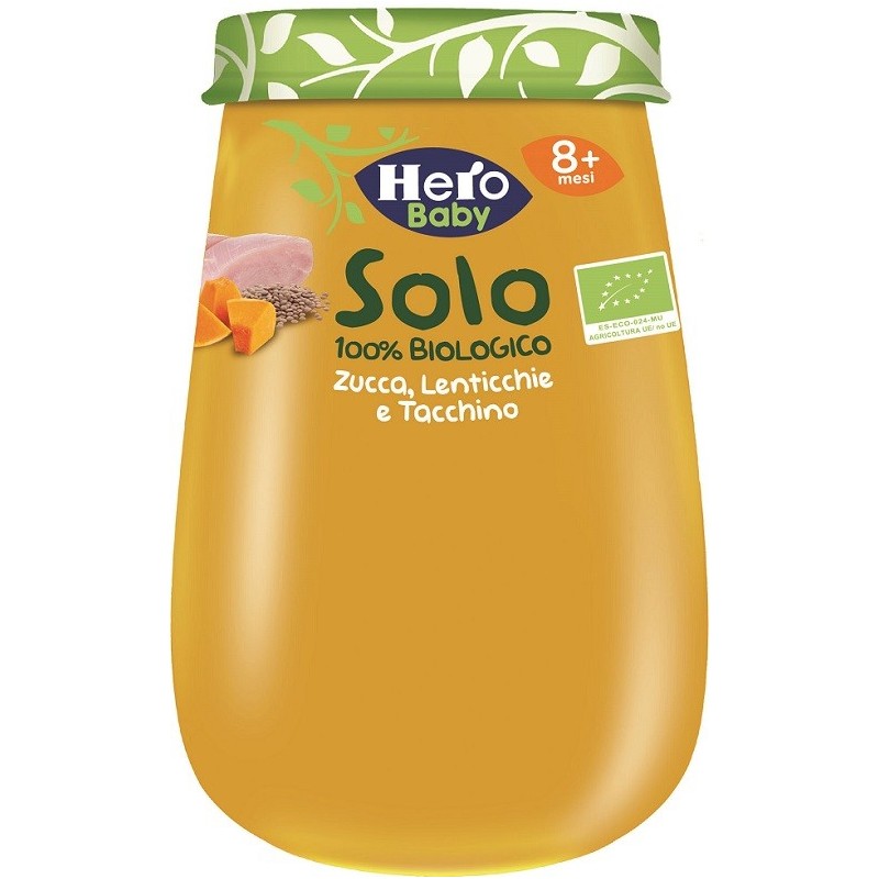 Hero solo omogeneizzato zucchine lenticchie tacchino 100% bio 190g