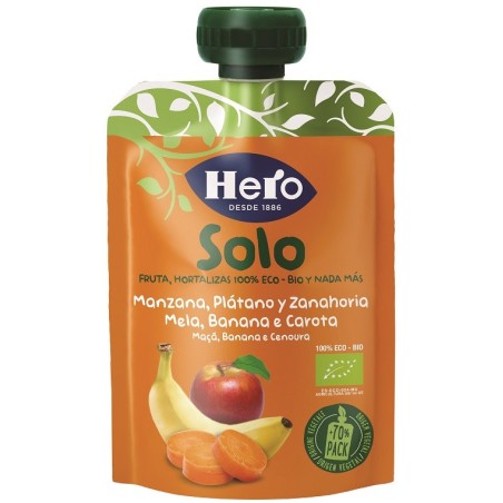 Hero solo frutta frullata 100% bio mela banana carota 100 g