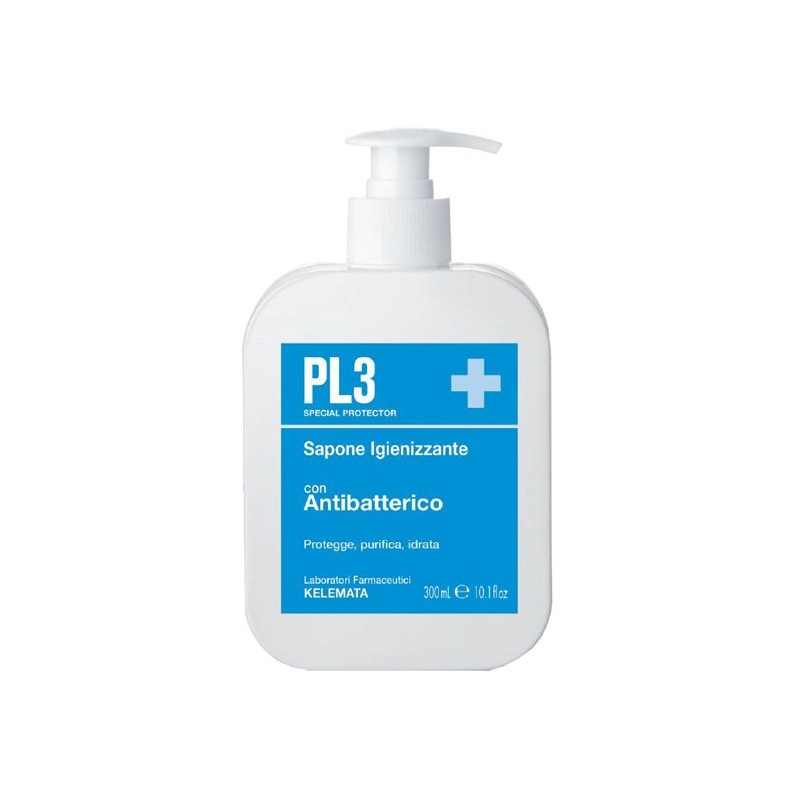 Pl3 sapone igienizzante con antibatterico 300 ml