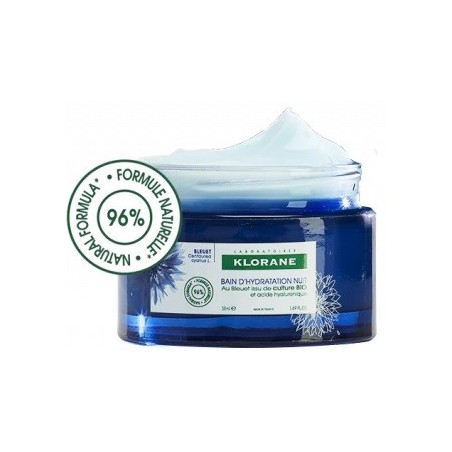 Klorane crema idratante notte fiordaliso acido ialuronico 50ml Klorane crema idratante notte fiordaliso acido ialuronico 50ml