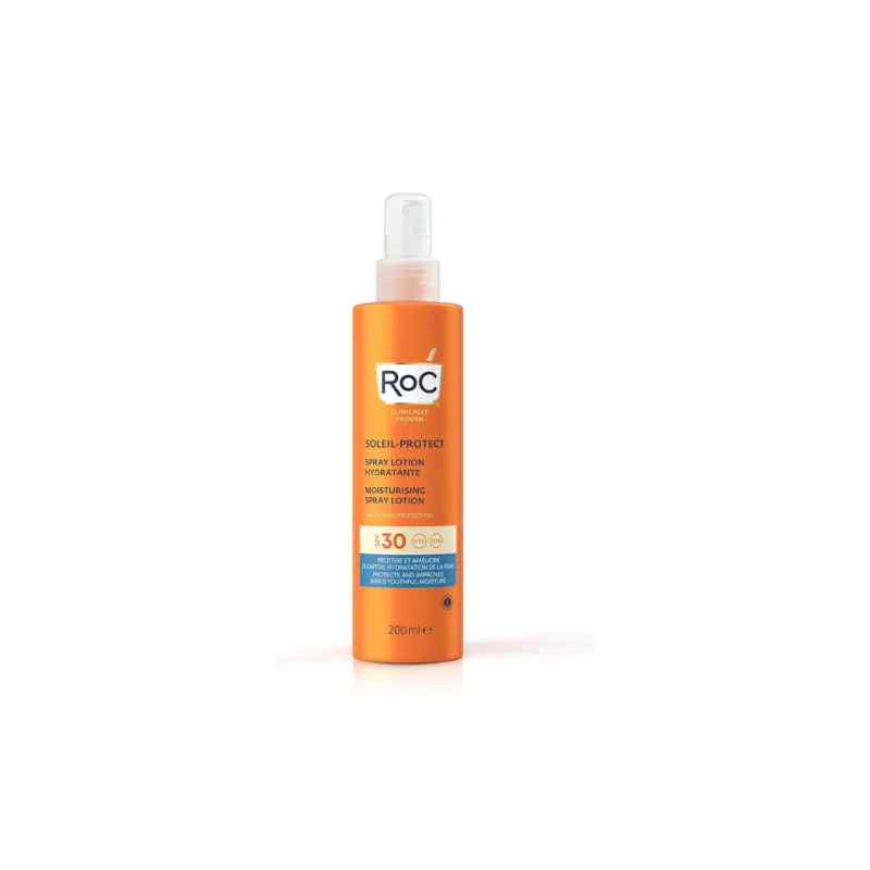 Roc lozione spray solare corpo spf 30 idratante 200 ml