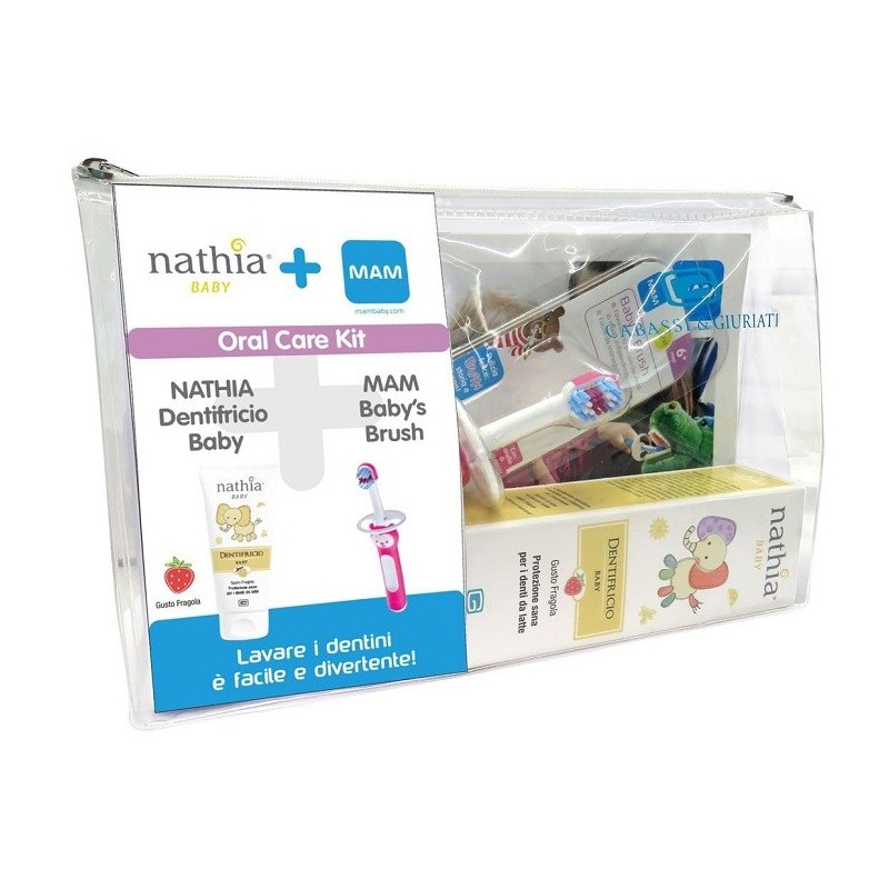 Oral care kit neutro 1 dentifricio baby nathia 50 ml + 1 mambaby's brush