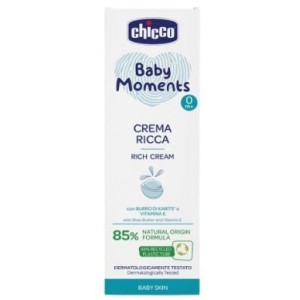Chicco baby moments crema ricca con burro di karite' e vitamina e 100 ml
