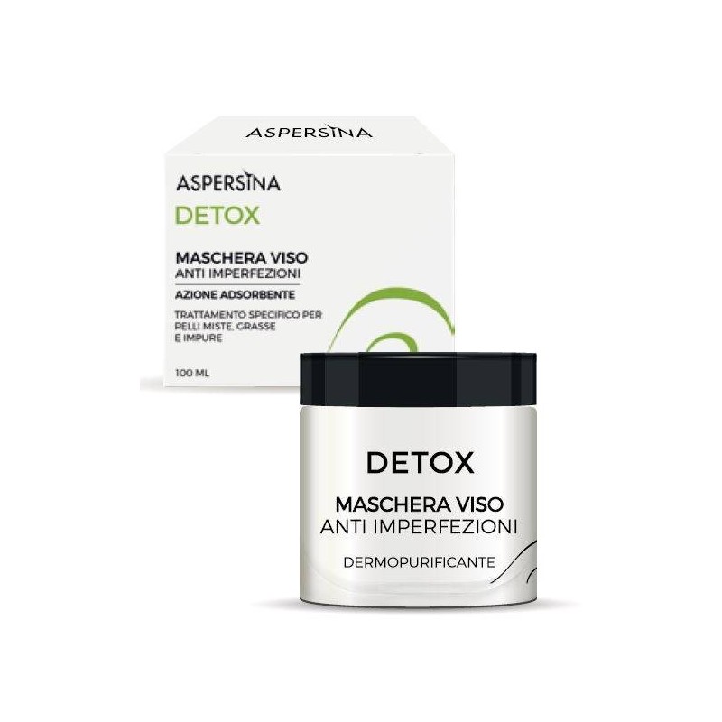 Aspersina detox maschera viso 100 ml Aspersina detox maschera viso 100 ml