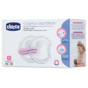 Chicco coppetta assorbilatte antibatterica nera 60 pezzi