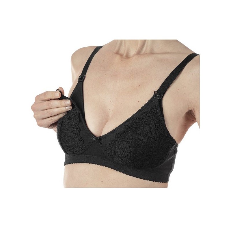 Mammy reggiseno cotone allattamento black 4c