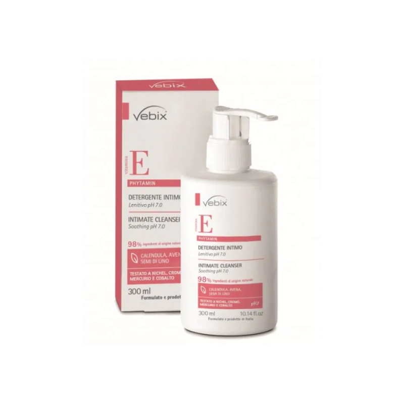 Vebix phytamin e detergente intimo lenitivo ph 7,0 300 ml Vebix phytamin e detergente intimo lenitivo ph 7,0 300 ml