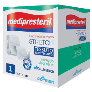 Medipresteril rocchetto rotolo stretch tessuto non tessuto 5cm x 500 cm