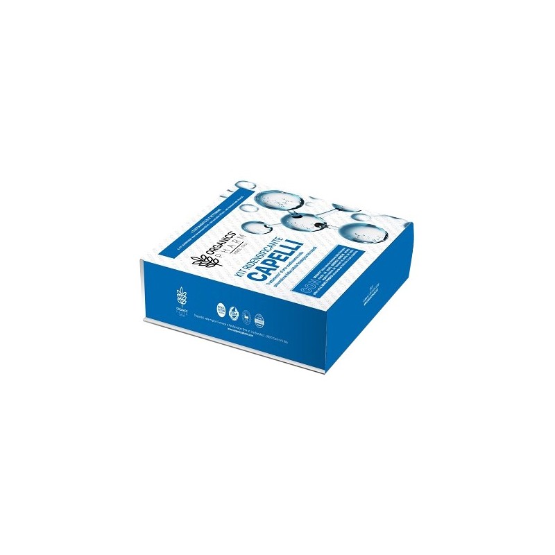 Organics pharm kit ridensificante capelli 1 lozione anticaduta 4 fiale da 0,6 ml + 1 shampoo rivitalizzante 150 ml + 1 anti hair