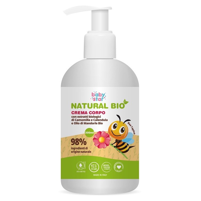 Babystar crema corpo natural bio 300 ml