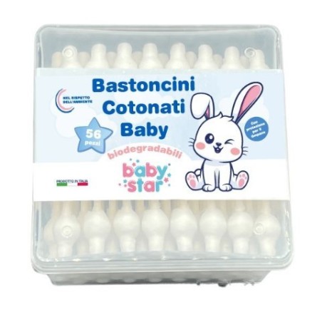 Babystar bastoncini cotonati 56 pezzi