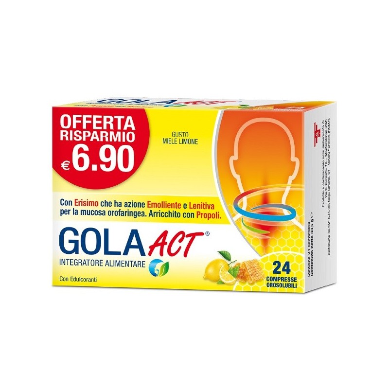 Gola act miele e limone 24 compresse orosolubili