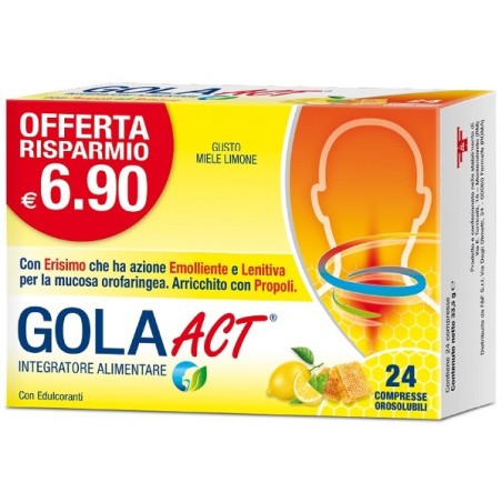 Gola act miele e limone 24 compresse orosolubili
