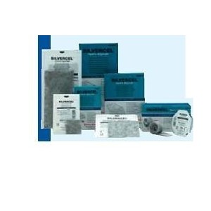 Sylvercel medicazione in idroalginato con fibre di nylon e argento 5x5cm 10 pezzi