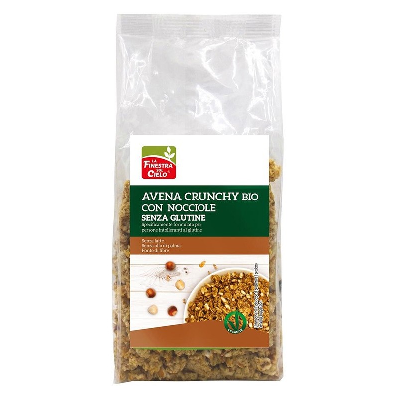 Crunchy senza glutine avena e nocciola 250 g