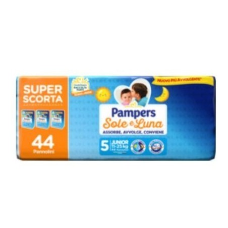 Pampers sole luna trio junior 44 pezzi