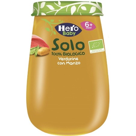 Hero solo omogeneizzato verdurine lenticchie manzo 100% bio190 g