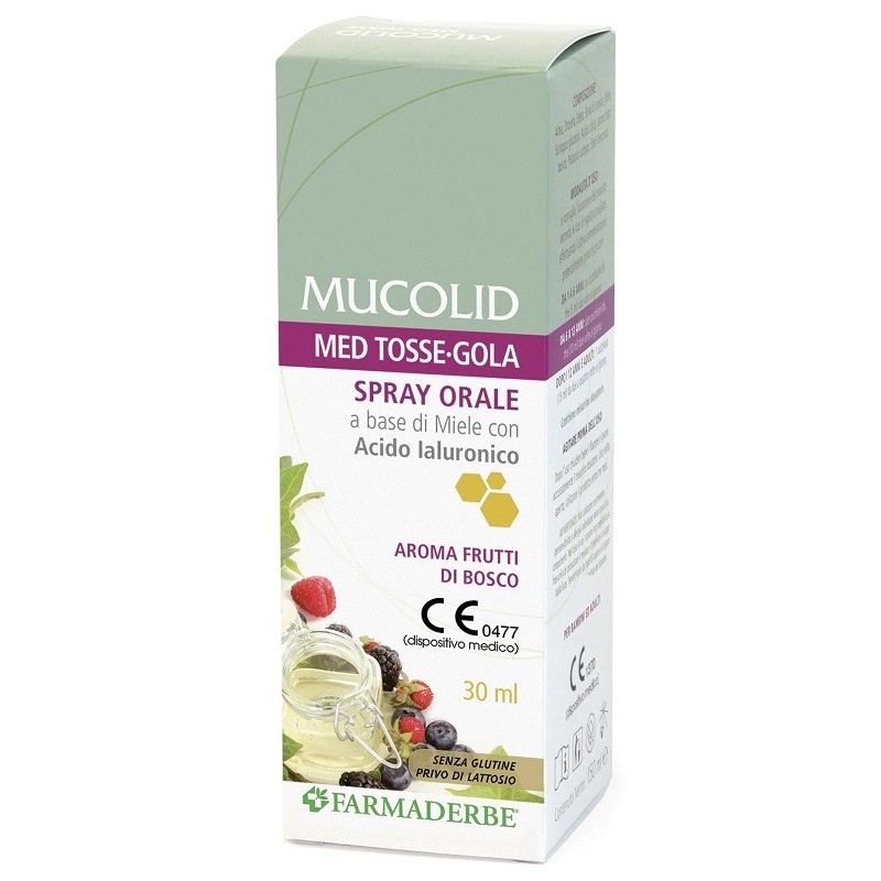Mucolid med tosse gola spray orale 30 ml aroma frutti di bosco